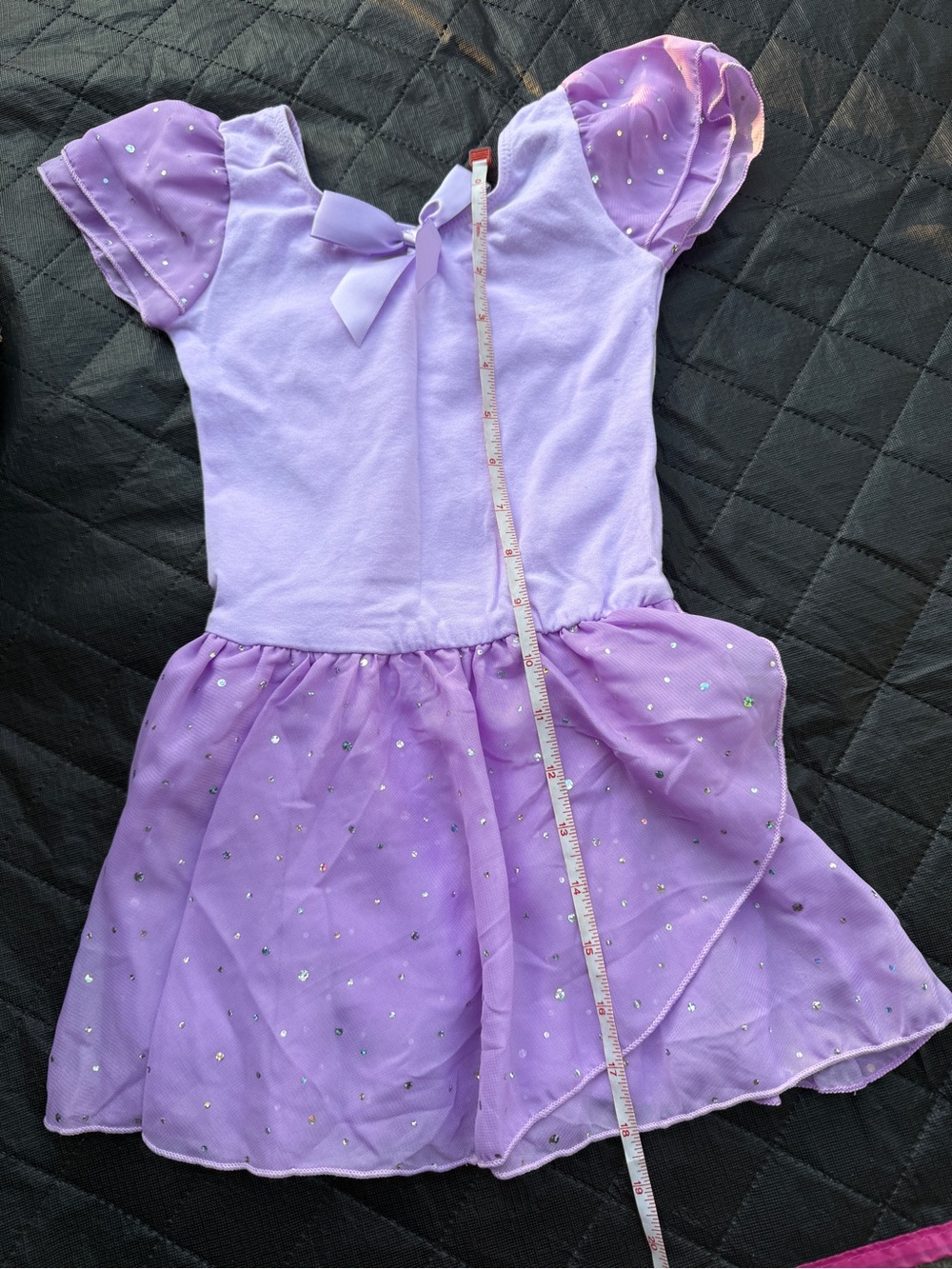 Kids Lavender Dance Tutu Dress with Bow Accent - Picture 3 of 3
